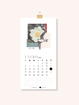 Calendario 2026 Maite Ortega
